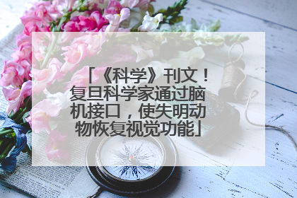 《科学》刊文！复旦科学家通过脑机接口，使失明动物恢复视觉功能