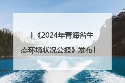 《2024年青海省生态环境状况公报》发布