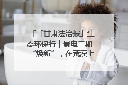 「甘肃法治报」生态环保行｜景电二期“焕新”，在荒漠上筑起一道绿色长城