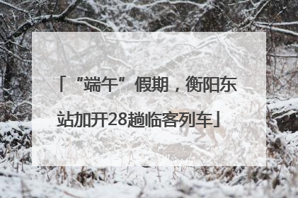 “端午”假期，衡阳东站加开28趟临客列车