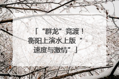 “群龙”竞渡！衡阳上演水上版“速度与激情”