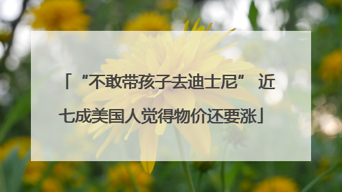 “不敢带孩子去迪士尼” 近七成美国人觉得物价还要涨