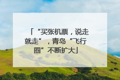 “买张机票，说走就走”，青岛“飞行圈”不断扩大