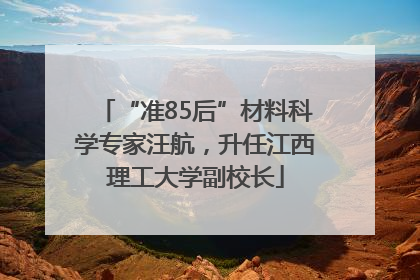 “准85后”材料科学专家汪航，升任江西理工大学副校长