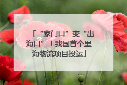 “家门口”变“出海口”！我国首个里海物流项目投运