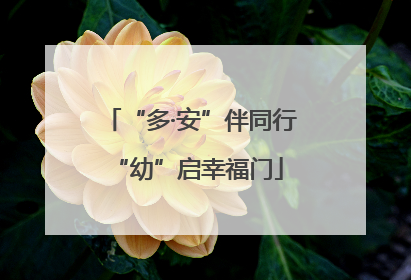 “多·安”伴同行 “幼”启幸福门