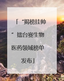 “揭榜挂帅”擂台赛生物医药领域榜单发布