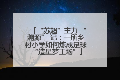“苏超”主力 “溯源” 记：一所乡村小学如何炼成足球 “造星梦工场”