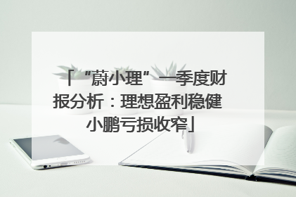 “蔚小理”一季度财报分析：理想盈利稳健 小鹏亏损收窄
