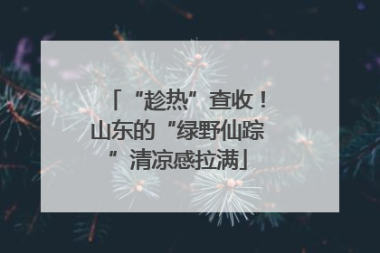 “趁热”查收！山东的“绿野仙踪”清凉感拉满