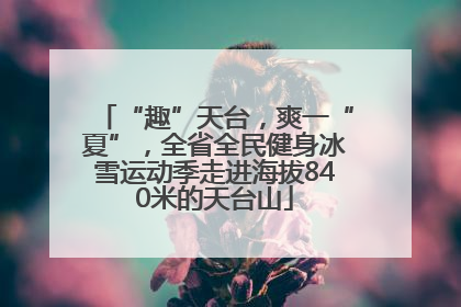 “趣”天台，爽一“夏”，全省全民健身冰雪运动季走进海拔840米的天台山