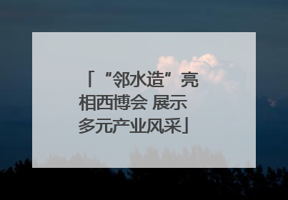“邻水造”亮相西博会 展示多元产业风采
