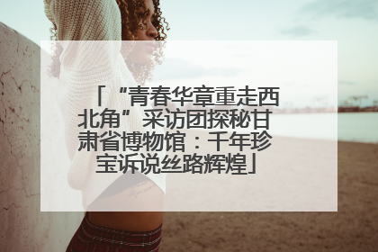 “青春华章重走西北角”采访团探秘甘肃省博物馆：千年珍宝诉说丝路辉煌