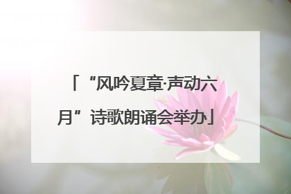 “风吟夏章·声动六月”诗歌朗诵会举办