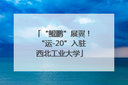 “鲲鹏”展翼！“运-20”入驻西北工业大学