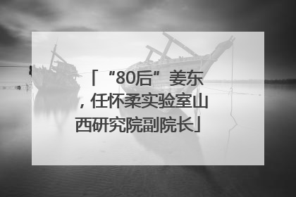 “80后”姜东，任怀柔实验室山西研究院副院长