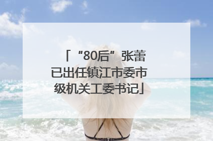 “80后”张蕾已出任镇江市委市级机关工委书记