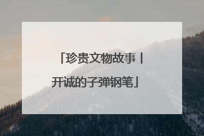 珍贵文物故事丨开诚的子弹钢笔