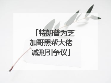 特朗普为芝加哥黑帮大佬减刑引争议