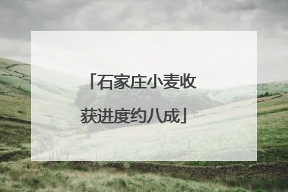 石家庄小麦收获进度约八成
