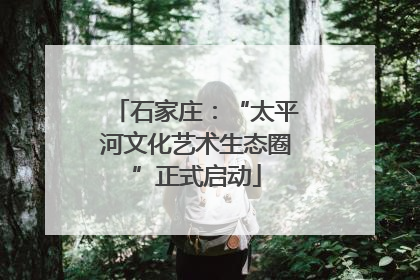 石家庄：“太平河文化艺术生态圈”正式启动