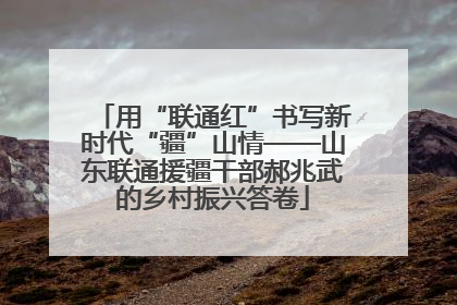 用“联通红”书写新时代“疆”山情——山东联通援疆干部郝兆武的乡村振兴答卷