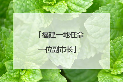 福建一地任命一位副市长