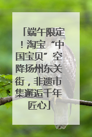 端午限定！淘宝“中国宝贝”空降扬州东关街，非遗市集邂逅千年匠心