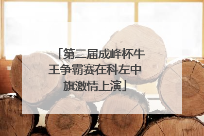 第二届成峰杯牛王争霸赛在科左中旗激情上演