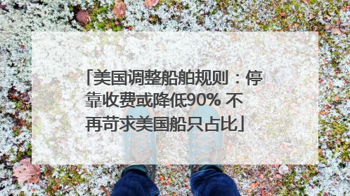 美国调整船舶规则：停靠收费或降低90% 不再苛求美国船只占比