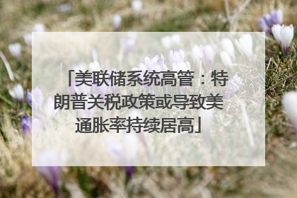 美联储系统高管：特朗普关税政策或导致美通胀率持续居高