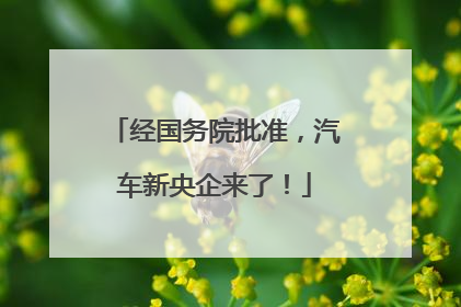 经国务院批准，汽车新央企来了！