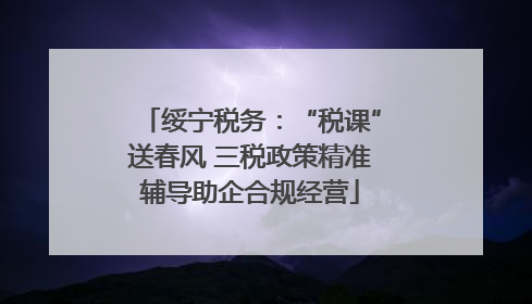 绥宁税务：“税课”送春风 三税政策精准辅导助企合规经营