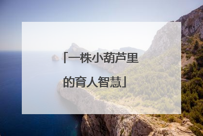 一株小葫芦里的育人智慧