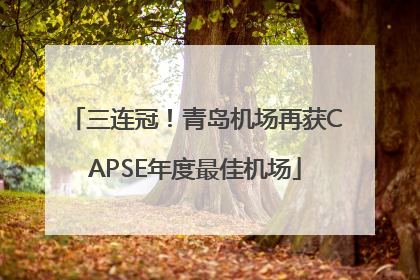 三连冠！青岛机场再获CAPSE年度最佳机场