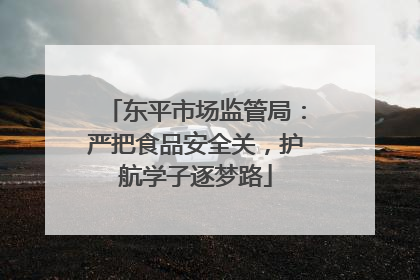 东平市场监管局：严把食品安全关，护航学子逐梦路