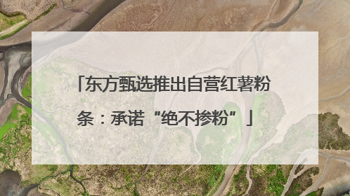 东方甄选推出自营红薯粉条：承诺“绝不掺粉”
