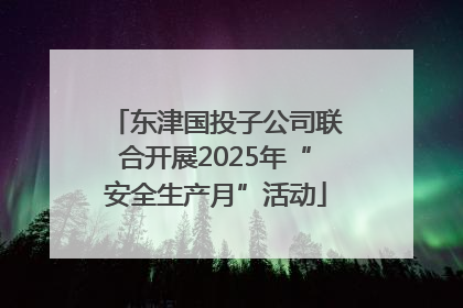 东津国投子公司联合开展2025年“安全生产月”活动