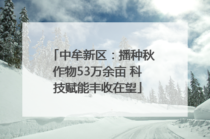 中牟新区：播种秋作物53万余亩 科技赋能丰收在望