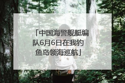 中国海警舰艇编队6月6日在我钓鱼岛领海巡航