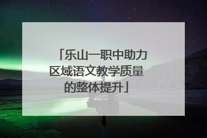 乐山一职中助力区域语文教学质量的整体提升