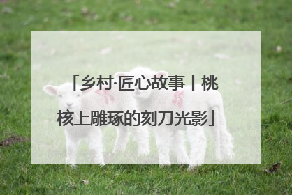 乡村·匠心故事丨桃核上雕琢的刻刀光影