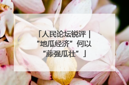人民论坛锐评｜“地瓜经济”何以“藤强瓜壮”