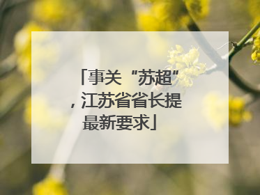 事关“苏超”，江苏省省长提最新要求