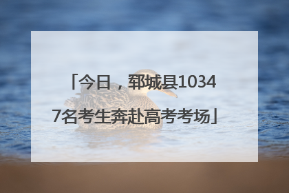 今日，郓城县10347名考生奔赴高考考场
