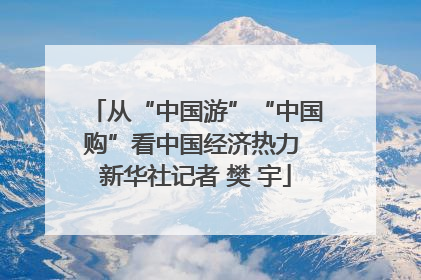 从“中国游”“中国购”看中国经济热力 新华社记者 樊 宇
