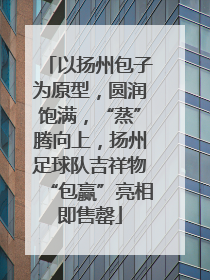 以扬州包子为原型，圆润饱满，“蒸”腾向上，扬州足球队吉祥物“包赢”亮相即售罄