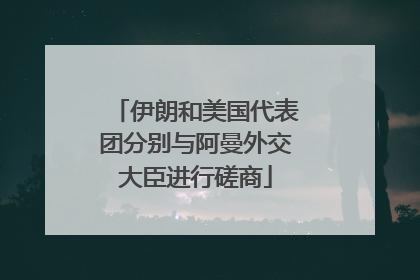 伊朗和美国代表团分别与阿曼外交大臣进行磋商