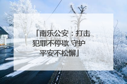 南乐公安：打击犯罪不停歇 守护平安不松懈