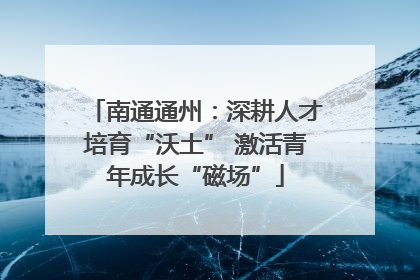 南通通州：深耕人才培育“沃土” 激活青年成长“磁场”